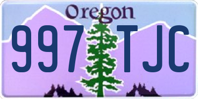 OR license plate 997TJC