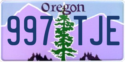 OR license plate 997TJE