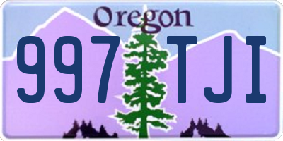 OR license plate 997TJI