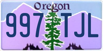 OR license plate 997TJL