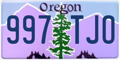 OR license plate 997TJO