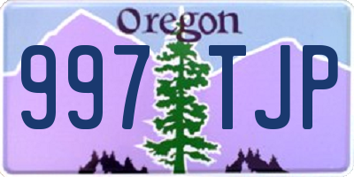 OR license plate 997TJP