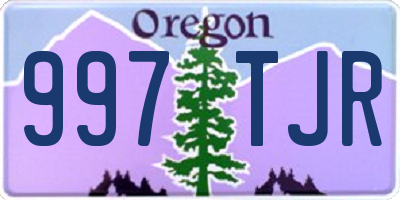 OR license plate 997TJR