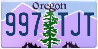 OR license plate 997TJT