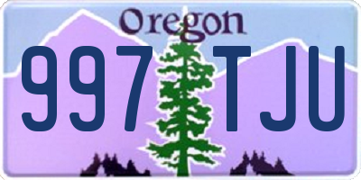 OR license plate 997TJU