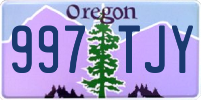 OR license plate 997TJY