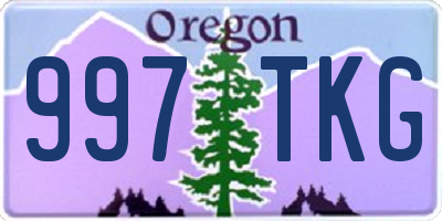 OR license plate 997TKG