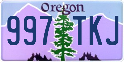 OR license plate 997TKJ