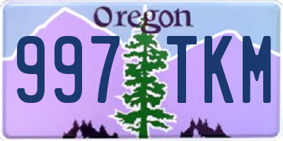 OR license plate 997TKM