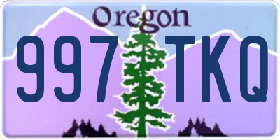 OR license plate 997TKQ