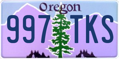 OR license plate 997TKS