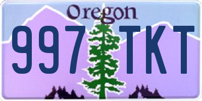 OR license plate 997TKT