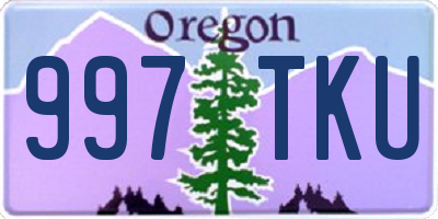 OR license plate 997TKU