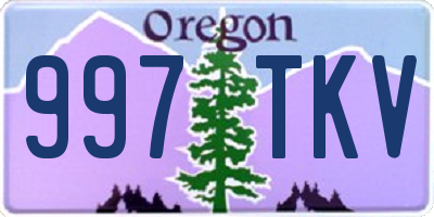 OR license plate 997TKV