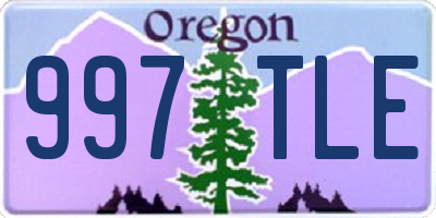 OR license plate 997TLE