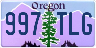 OR license plate 997TLG