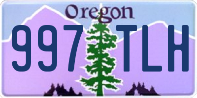 OR license plate 997TLH