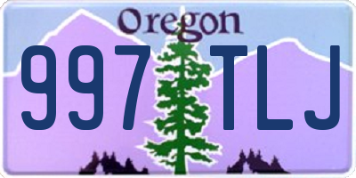 OR license plate 997TLJ