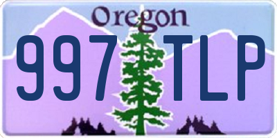 OR license plate 997TLP