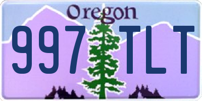 OR license plate 997TLT