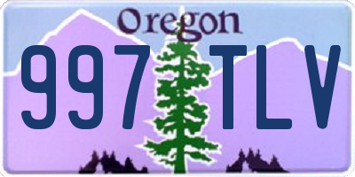 OR license plate 997TLV