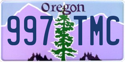 OR license plate 997TMC