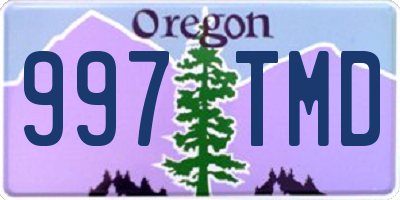 OR license plate 997TMD