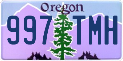 OR license plate 997TMH