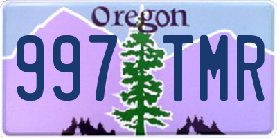 OR license plate 997TMR