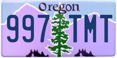 OR license plate 997TMT