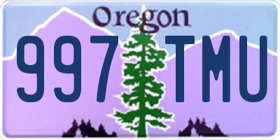 OR license plate 997TMU