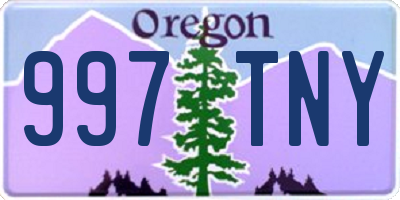 OR license plate 997TNY