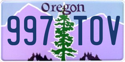 OR license plate 997TOV