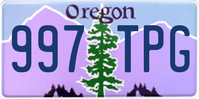 OR license plate 997TPG