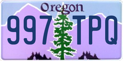 OR license plate 997TPQ