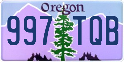 OR license plate 997TQB