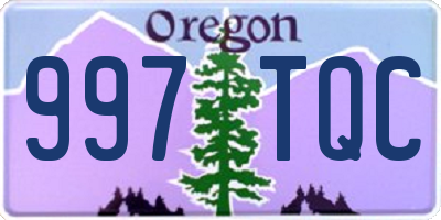 OR license plate 997TQC