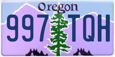 OR license plate 997TQH