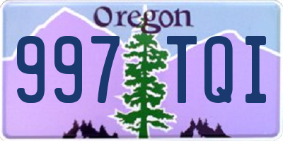 OR license plate 997TQI