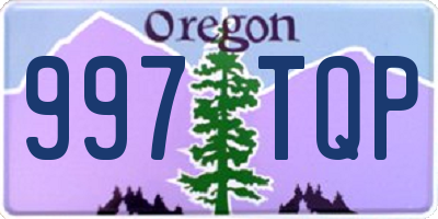 OR license plate 997TQP