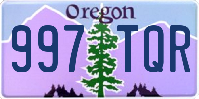 OR license plate 997TQR