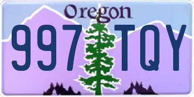 OR license plate 997TQY