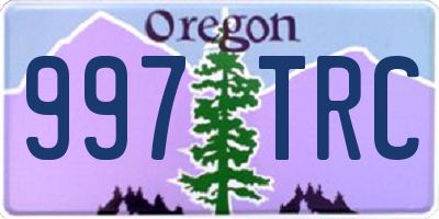 OR license plate 997TRC