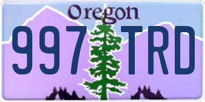 OR license plate 997TRD