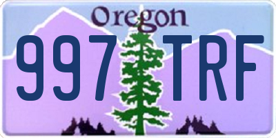 OR license plate 997TRF