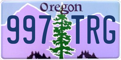 OR license plate 997TRG