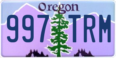 OR license plate 997TRM