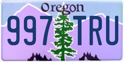 OR license plate 997TRU