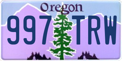 OR license plate 997TRW