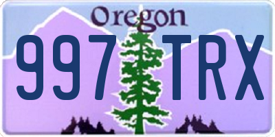 OR license plate 997TRX